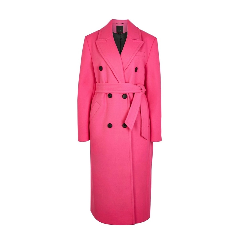 Pink Belted double breasted Coat